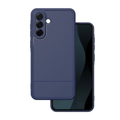 Jednoduché Carbon puzdro pre Samsung Galaxy A36 5G / A37 5G modrá