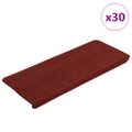 vidaXL Samolepiace nášľapy na schody 30 ks 65x24,5x3,5 cm červené