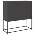 vidaXL Komoda čierna 100,5x39x107 cm oceľ valcovaná za studena