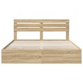 vidaXL Rám postele Sonoma dub 200 x 200 cm Inžinierske drevo