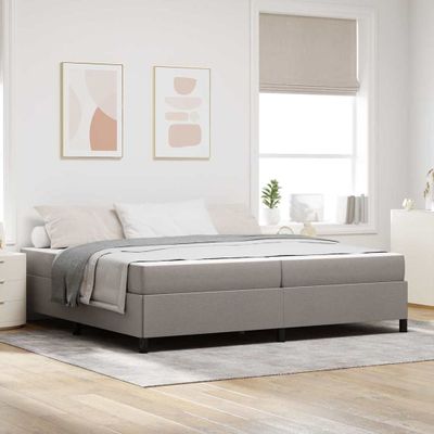 vidaXL Posteľ s pružinovým rámom Sivohnedá 200 x 200 cm látka