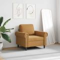vidaXL Kreslo hnedé 60 cm zamat