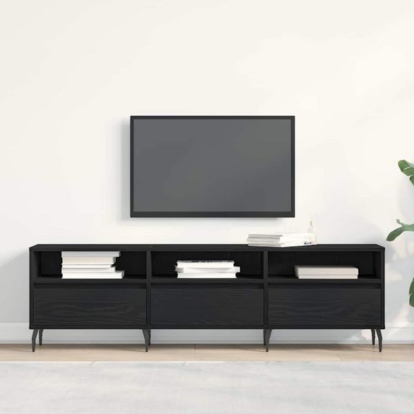 vidaXL TV skrinka Čierny dub 150 x 30 x 44,5 cm Kompozitné drevo