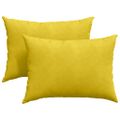 vidaXL Vankúše na pohovku 2 pcs Žltá 70 x 50 cm Kordúrová tkanina