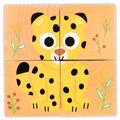 Drevené puzzle kocky Kamaráti z divočiny