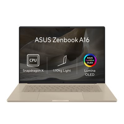 ASUS Zenbook A16/UX3607QA-OLED104WZ/SD-X1-26-100/16''/WUXGA/16GB/512GB/Adreno/W11H/Brown/2R