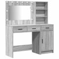 vidaXL Toaletný stolík 2 ks Sivá 78,5 x 41 x 135 cm Kompozitné drevo