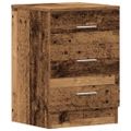 vidaXL Nočná skrinka Old Wood 38x35x55 cm Engineered Wood