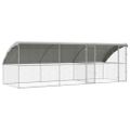 vidaXL Psí kennel 3 ks Strieborná 6 x 2 x 2 m Pozinkovaná oceľ