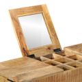 vidaXL Toaletný stolík 105x35x75 cm surový mangovníkový masív a železo