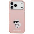 Puzdro Karl Lagerfeld pre iPhone 17 Pro Max 6,9" IML Aquarelle Choupette & Logo MagSafe ružová