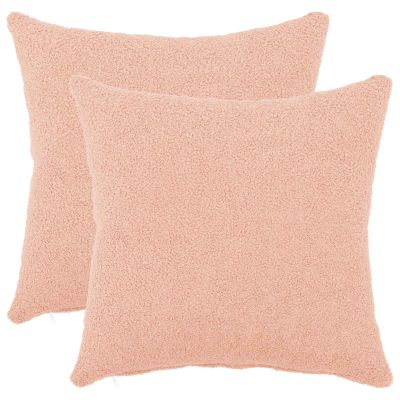 vidaXL Poťah na podložku 2 pcs HEERLEN Ružová 40 x 40 cm Bouclé