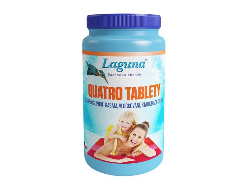 Multifunkčné tablety na chlórnu dezinfekciu bazénovej vody LAGUNA 4v1 Quatro 10 kg