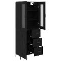 vidaXL Highboard 2 ks Čierny dub 69,5 x 34 x 180 cm Kompozitné drevo