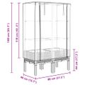 vidaXL Záhon s krytom na skleník ratanový vzhľad 80x40x140 cm
