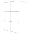 vidaXL Sprchová zástena biela 140x195 cm priehľadné ESG sklo