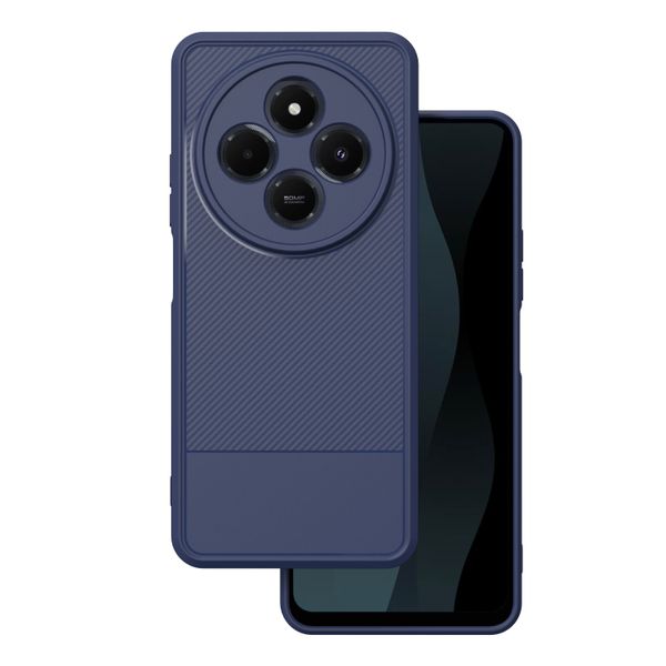 Jednoduché karbónové puzdro pre Xiaomi Redmi 14C 4G/ 14C 5G / Redmi A4 / POCO C75 modré