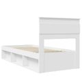 vidaXL Rám postele Biela 75 x 190 cm Masívne borovicové drevo