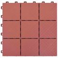 vidaXL Dlažba na terasu 10 ks Červená 30,5 x 30,5 x 2,2 cm