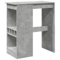 vidaXL Barový stôl s policami betónový 90x47,5x103,5 cm kompoz. drevo