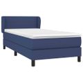 vidaXL Posteľný rám boxspring s matracom modrý 90x190 cm látka