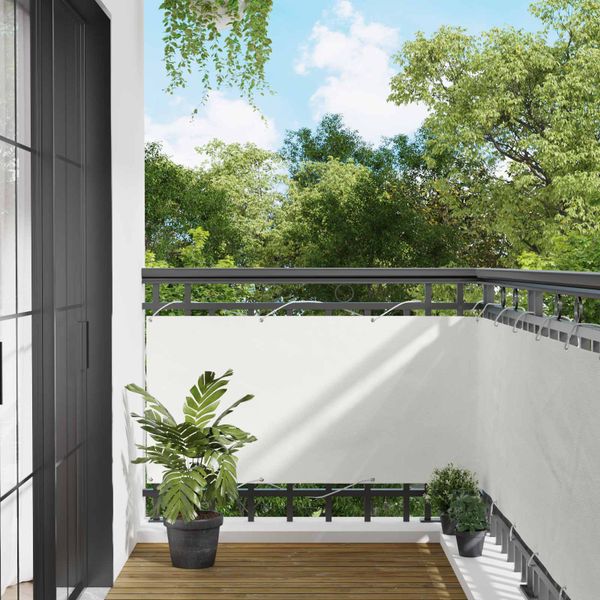 vidaXL Balkónová obrazovka Biely 75 x 200 cm PU potiahnutý oxford alu