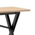 vidaXL Jedálenský stolík v tvare X 160x40x45 cm borovica a oceľ