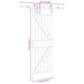 vidaXL Posuvné dvere NARVIK 70 x 210 cm (152,5 cm) Prírodná a čierna