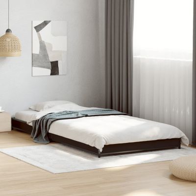 vidaXL Posteľný rám čierny 90x200 cm kompozitné drevo a kov