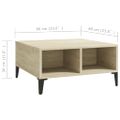 vidaXL Konferenčný stolík, dub sonoma 60x60x30 cm, kompozitné drevo