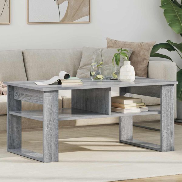 vidaXL Konferenčný stolík Sivý Sonoma 96 x 54 x 44 cm Kompozitné drevo