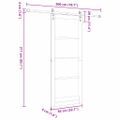 vidaXL Posuvné dvere 83 x 211 cm Masívne borovicové drevo a sklo
