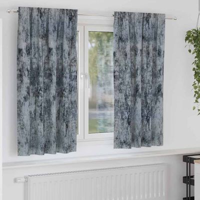 vidaXL Sametové závesy 2 pcs Strieborná šedá 175 x 140 cm Zamat