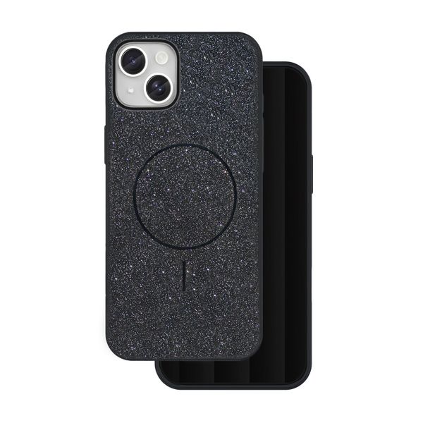 Obal Glitter Thin Mag pre iPhone 15 6,1" čierny