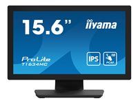 LED monitor - 15.6" - dotykový displej - 1920 x 1080 Full HD (1080p) @ 60 Hz - IPS - 450 cd/m² - 700:1 - 25 ms - HDMI, VGA, DisplayPort - čierna, matná