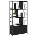 vidaXL Regál na knihy 80 x 30 x 155,5 cm Kompozitné drevo Čierny dub