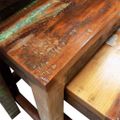 vidaXL Stohovateľné stolíky, 3 kusy, vintage, recyklované drevo
