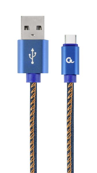 Gembird oplietaný denim USB-A/USB-C kábel 2m