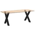vidaXL Nohy k jedálenskému stolu v tvare X, 2 ks, čierne, 70 x (72-73) cm, oceľové