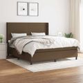 vidaXL Boxspring posteľ s matracom tmavohnedá 160x200 cm látka