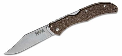 Cold Steel 20KR9Z Range Boss vreckový nôž 10,2 cm, Stonewash, tmavohnedá, Zy-Ex, spona