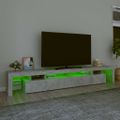 vidaXL TV skrinka s LED svetlami betónová sivá 260 x 36,5 x 40 cm