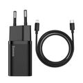 Baseus Super Si Quick Charger 1C 20W s káblom USB-C pre Lightning 1m (čierny)