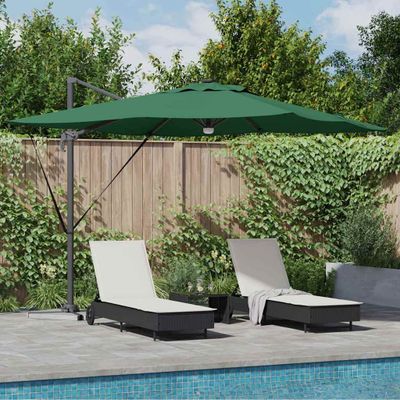 vidaXL Roma Parasol Zelená 286 x 284 x 270 cm Hliník a polyester