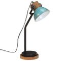 vidaXL Stolová lampa 25 W šmuhovaná modrá 18x18x60 cm E27