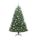 vidaXL Umelý Sklápací Vianočný Stromček Zelená 150 cm PVC a kov