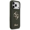 Puzdro Guess Silicone Big 4G Script pre iPhone 17 Pro Max khaki