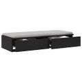 vidaXL Zásuvky pod posteľ Čierny dub 100 x 36,5 x 16,5 cm