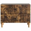vidaXL Nočný stolík Dymový dub 62 x 34,5 x 48 cm Kompozitné drevo