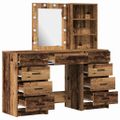 vidaXL Toaletný stolík 3 ks Hnedá 40 x 41 x 135 cm Kompozitné drevo
